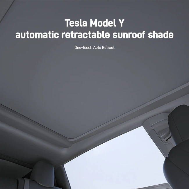 Tesla Model Y Juniper Automatic Sunroof Shades Black best