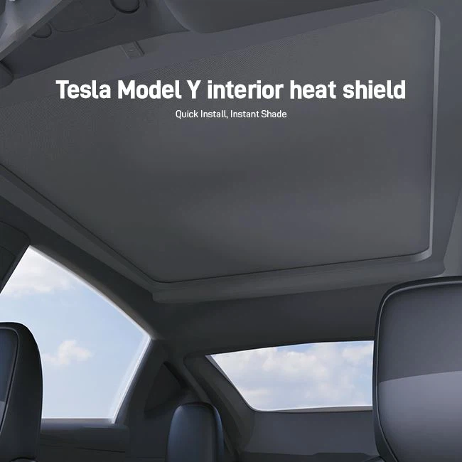 Tesla Model Y Juniper Automatic Sunroof Shades Black factory