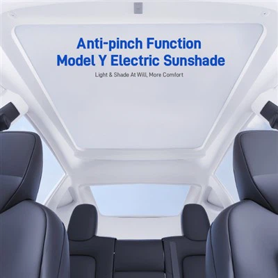 Anti-pinch Function Model Y Electric Sunshade
