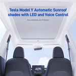 Tesla Model Y Automatic Sunroof Shades with LED and Voice Control