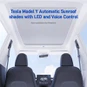 Tesla Model Y Automatic Sunroof Shades with LED and Voice Control