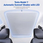 Tesla Model Y Automatic Sunroof Shades with LED